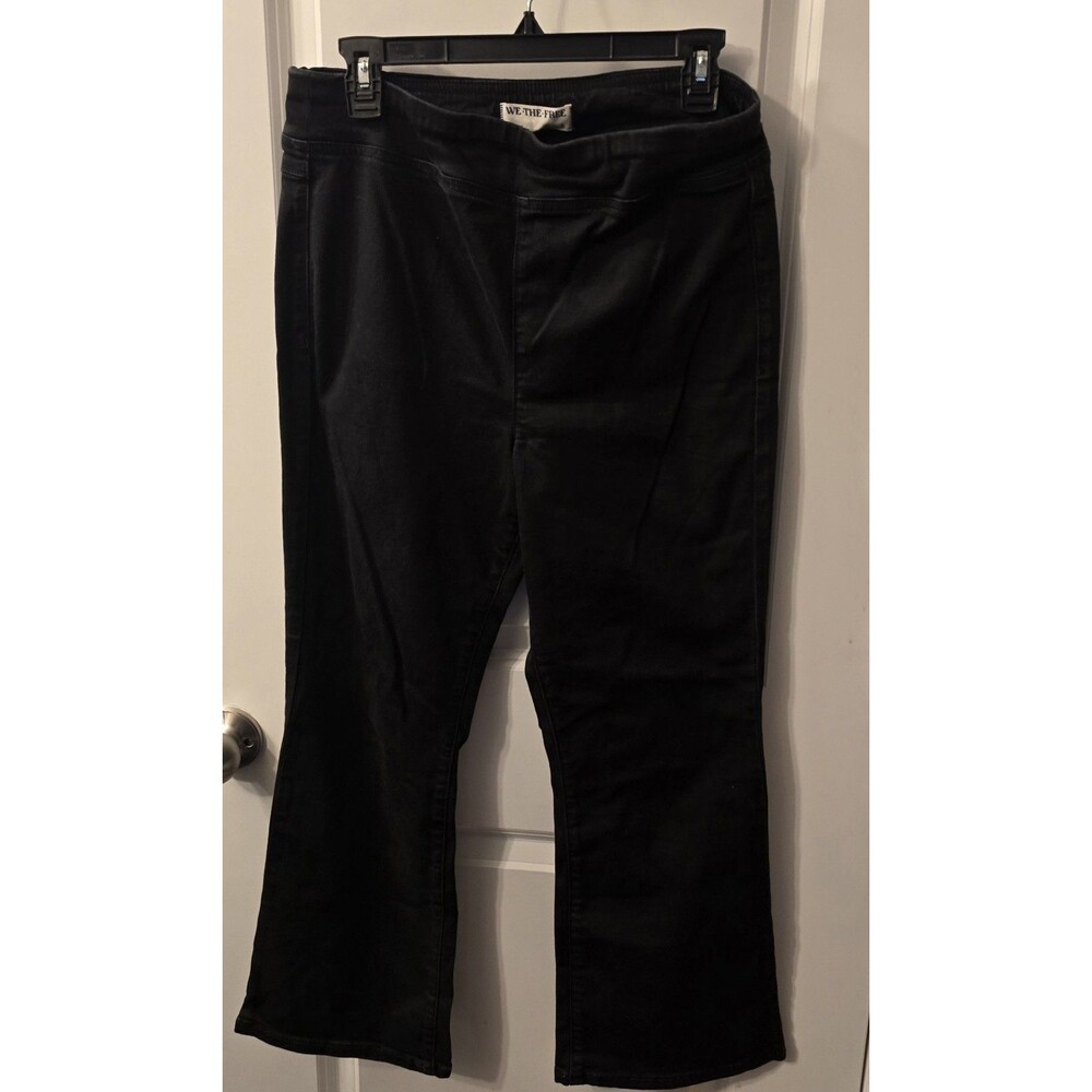 We The Free Women’s Black Solid Pants Flat Front  Size L